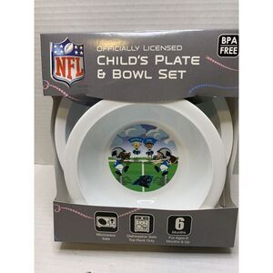 NFL Carolina Panthers Child's Plate And Bowl Set NFL kids
